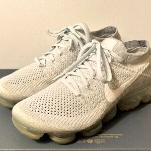 Nike Air Vapormax Flyknit 3 Pure Platinum Grey White Shoes Womens Size 9.5